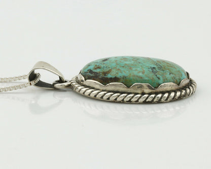 Navajo Handmade Pendant Necklace .925 Silver Artist Signed Sunrise C.80's