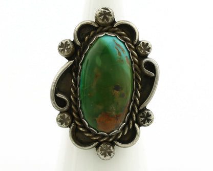 Navajo Ring .925 Silver Royston Turquoise Artist Signed CC C.1980's