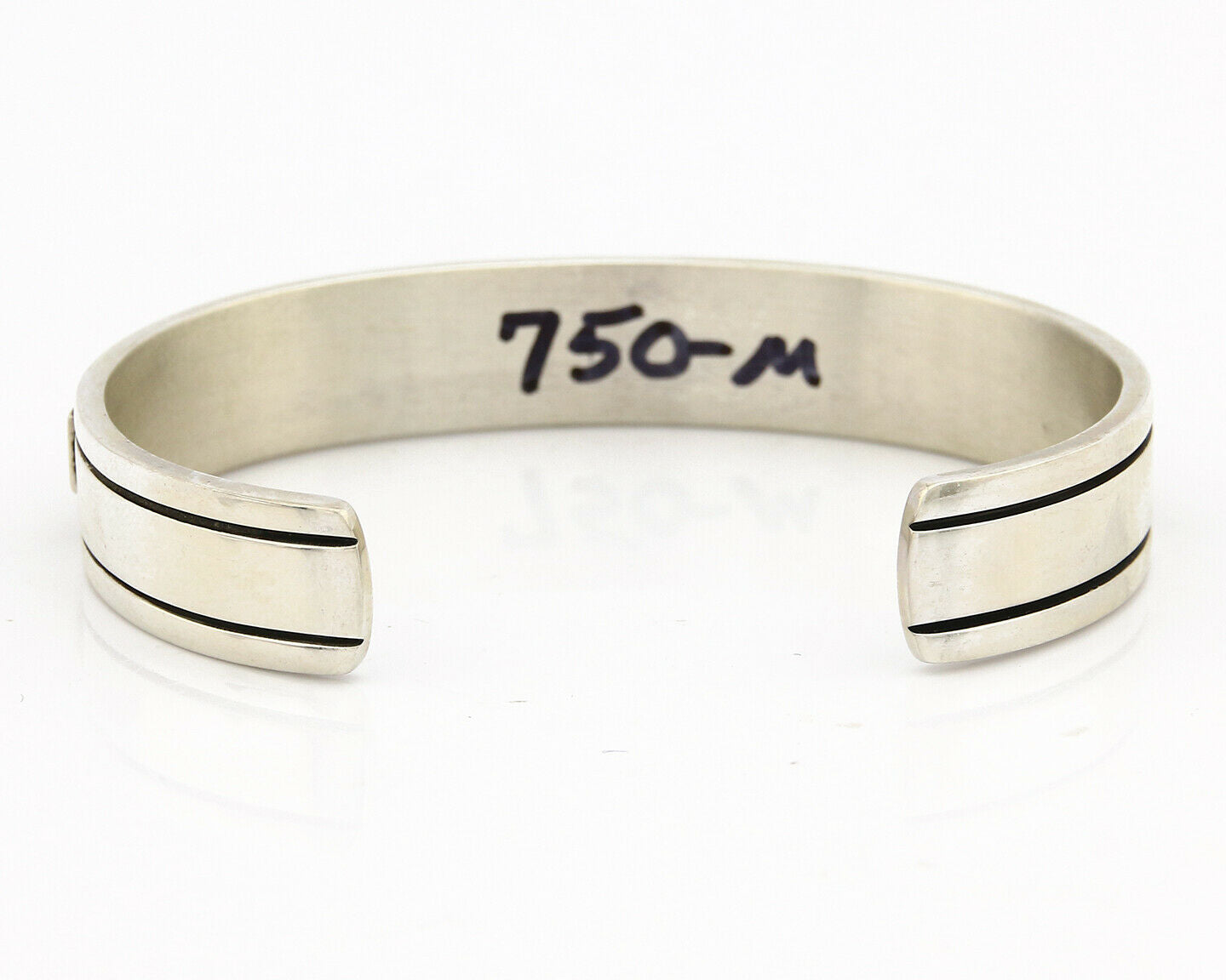 Navajo Bracelet .925 Silver SOLID 14k Yellow Gold Signed MM Rogers & AS C80-90s