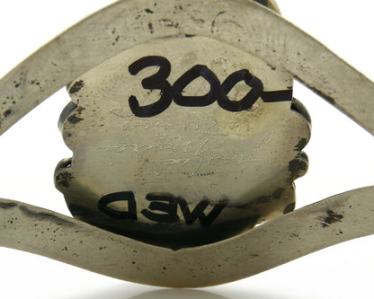 Navajo Bracelet .925 Silver Turquoise & Coral Signed Justin Morris C.80's