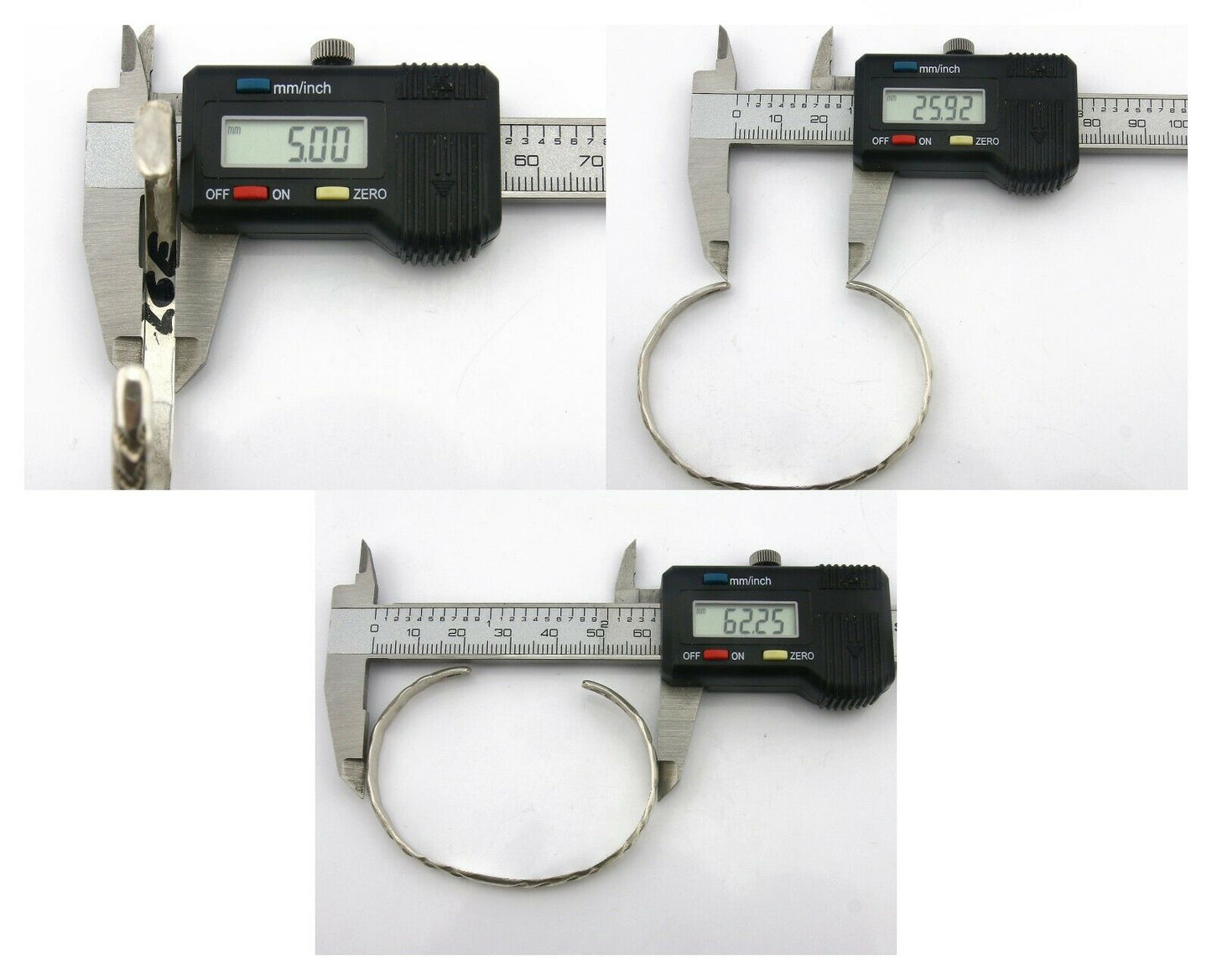 Navajo Bracelet .925 Silver Hand Stamped Arrow Head Artist I Montoya C.80's