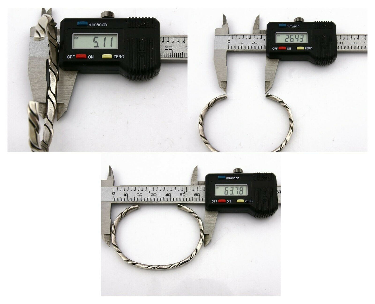 Navajo Twist Bracelet .925 SOLID Silver Handmade Artist TAHE C.80's