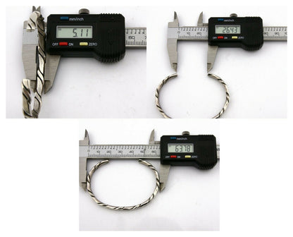 Navajo Twist Bracelet .925 SOLID Silver Handmade Artist TAHE C.80's