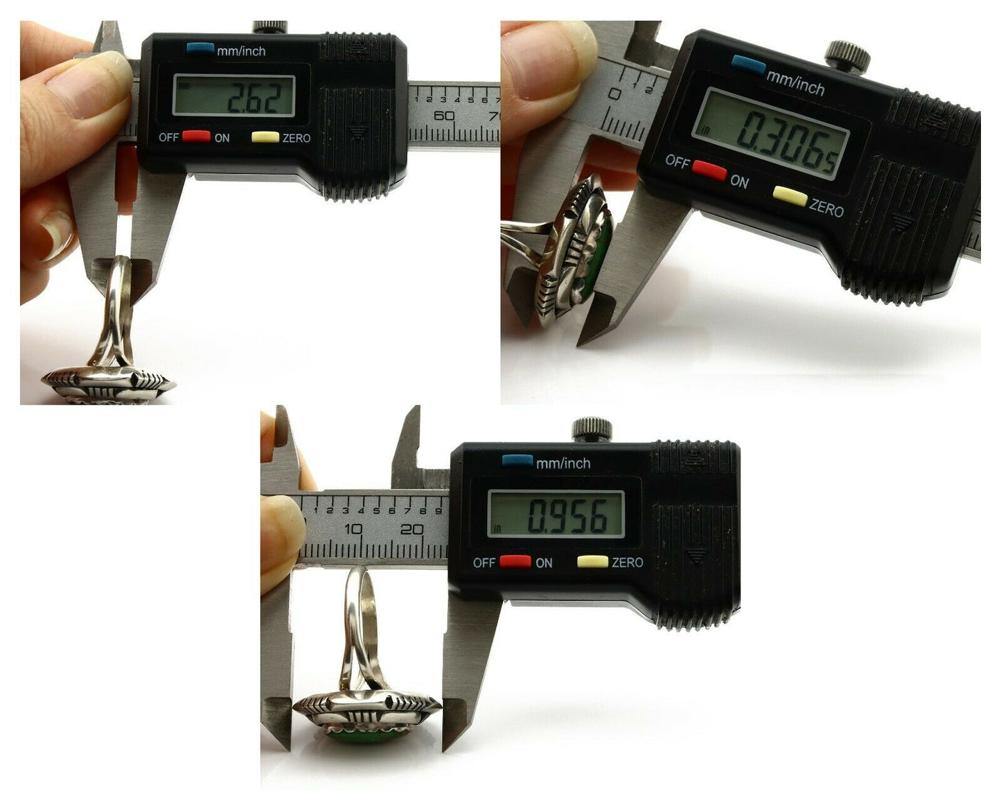 Navajo Ring .925 Silver Royston Turquoise Artist Signed L. M. Nez C80s