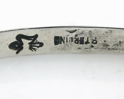 Navajo Bracelet .925 Silver Hand Stamped Arrow Head Artist Montoya C.80's