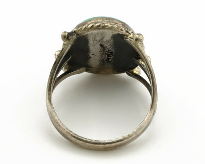 Navajo Ring .925 Silver Blue Turquoise Native American Artist C.1980's