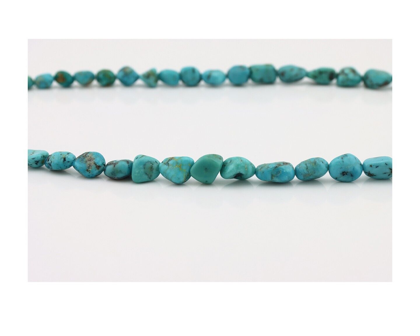 Navajo Necklace 925 Silver Natural Blue Turquoise Native Artist C.80's