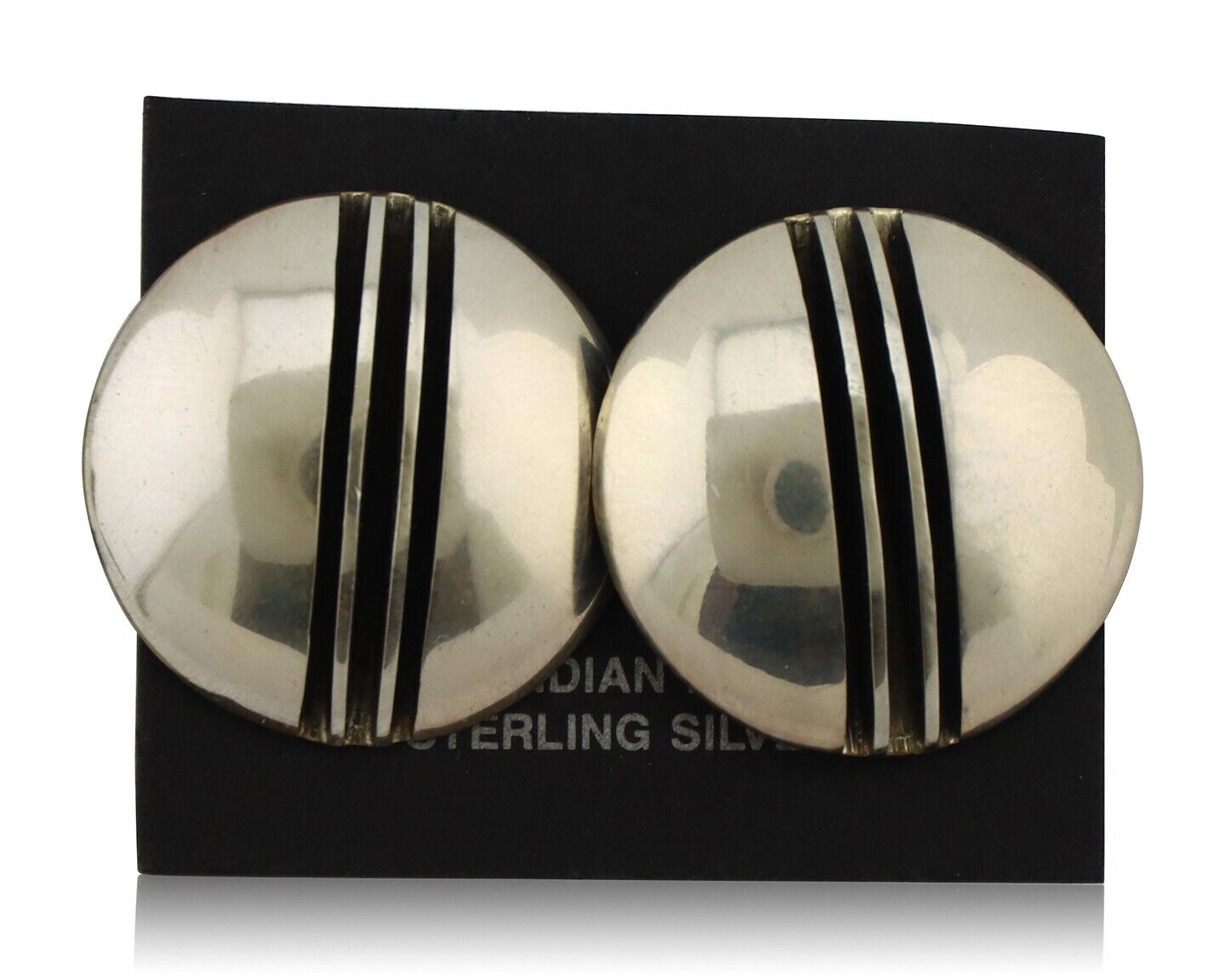 Navajo Earrings 925 Silver Handmade Native American Artist Signed Yazzie C.80's