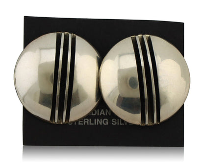 Navajo Earrings 925 Silver Handmade Native American Artist Signed Yazzie C.80's