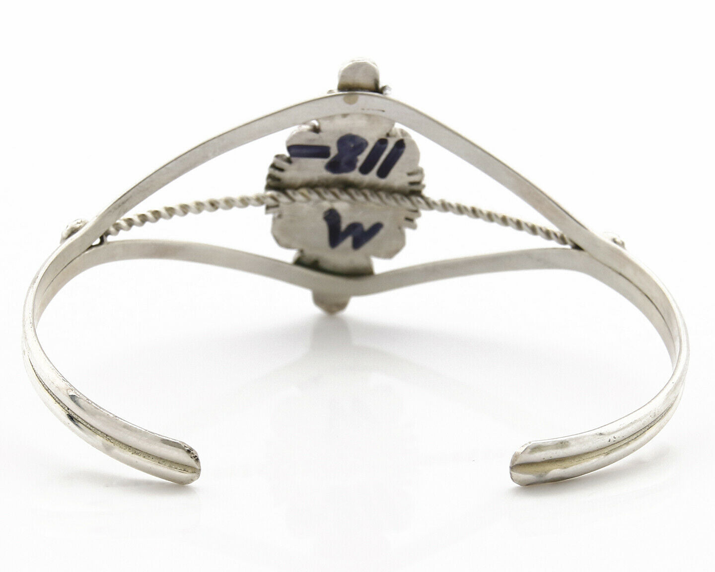 Women's Navajo Bracelet .925 Silver Royston Turquoise Signed Marie B C.80's