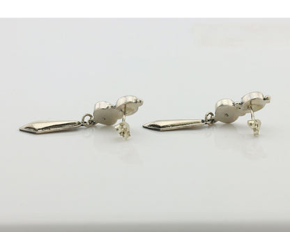 Navajo Earrings 925 Silver Natural Blue Turquoise Native American Earrings C80's
