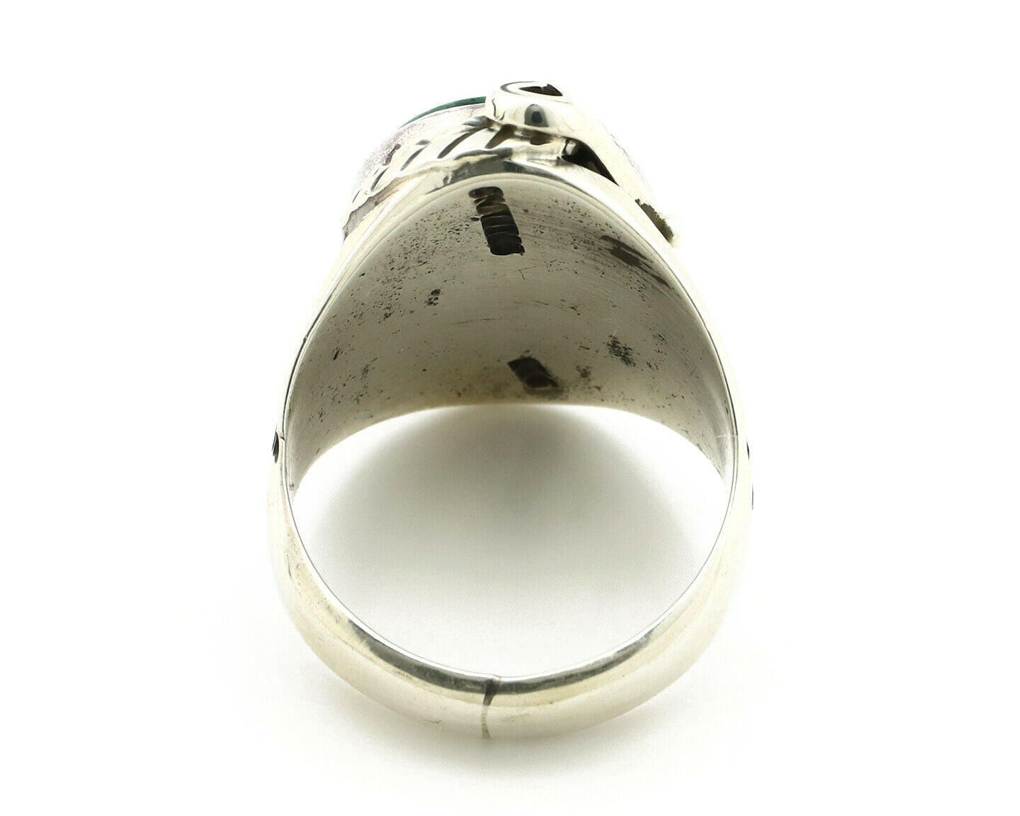 Navajo Ring .925 Silver Handmade Crescent Valley Native Artist C.80's