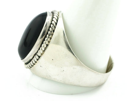 Navajo Ring .925 Silver Handmade Black Onyx Native American Artist C.80's