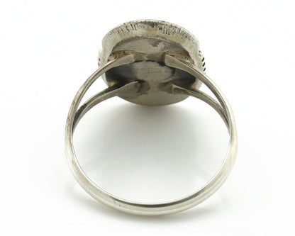Navajo Ring .925 Silver Green Turquoise Native American Artist Handmade C.80's