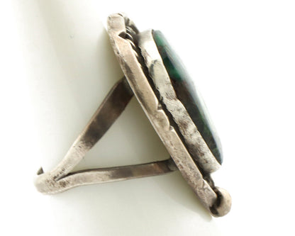 Navajo Ring 925 Silver Bisbee Turquoise Native American Artist C.1980's