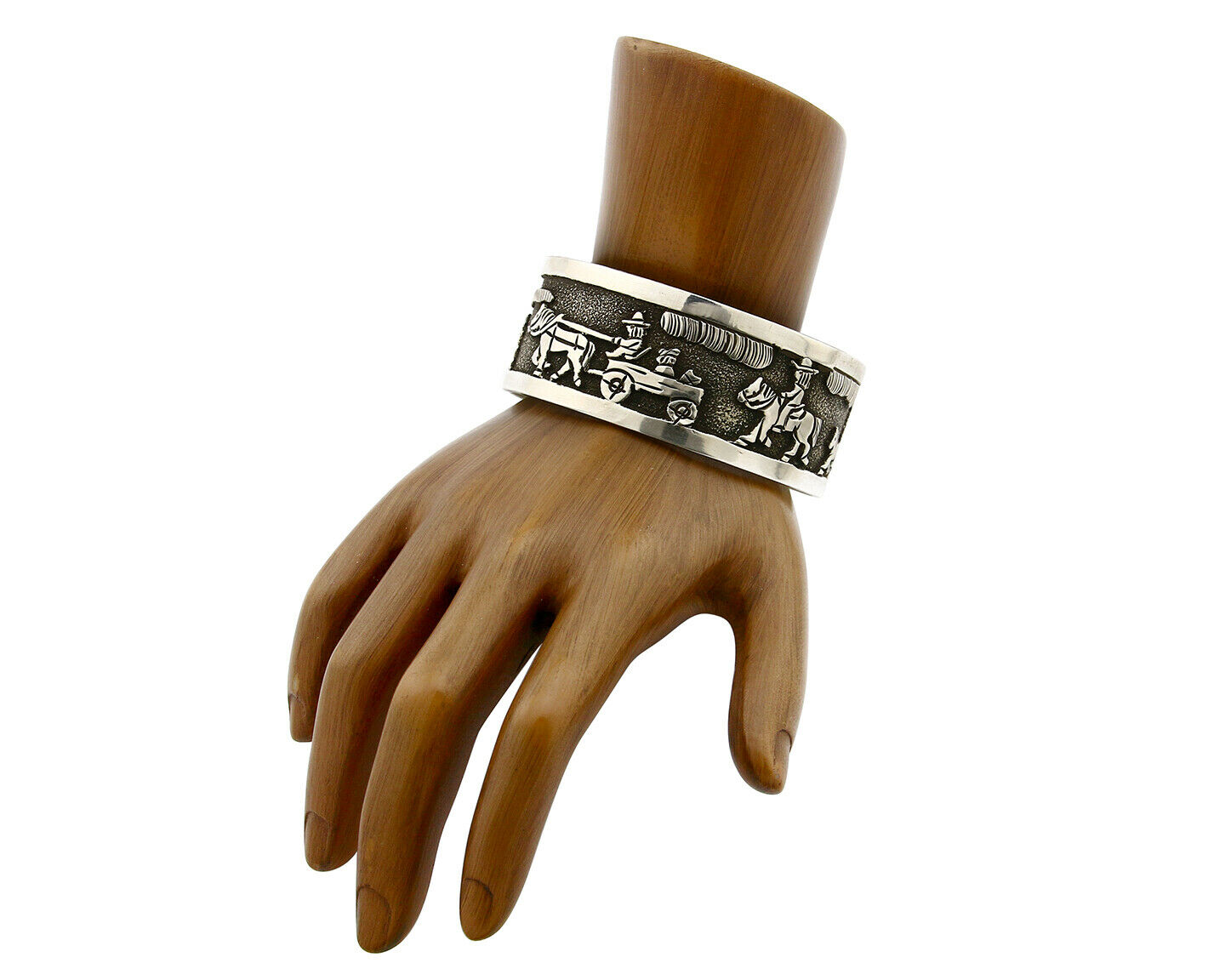 Navajo Bracelet .925 SOLID Silver Artist Signed Harold Yazzie Overlay C.80-90's