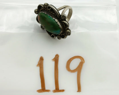 Navajo Ring .925 Silver Royston Turquoise Artist Signed CC C.1980's