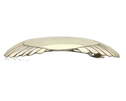 Navajo Hair Clip Barrette .925 Silver Hand Stamped Artist Signed C Montoya C80s