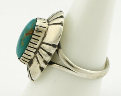 Navajo Ring .925 Silver Arizona Turquoise Signed M Montoya C.80's