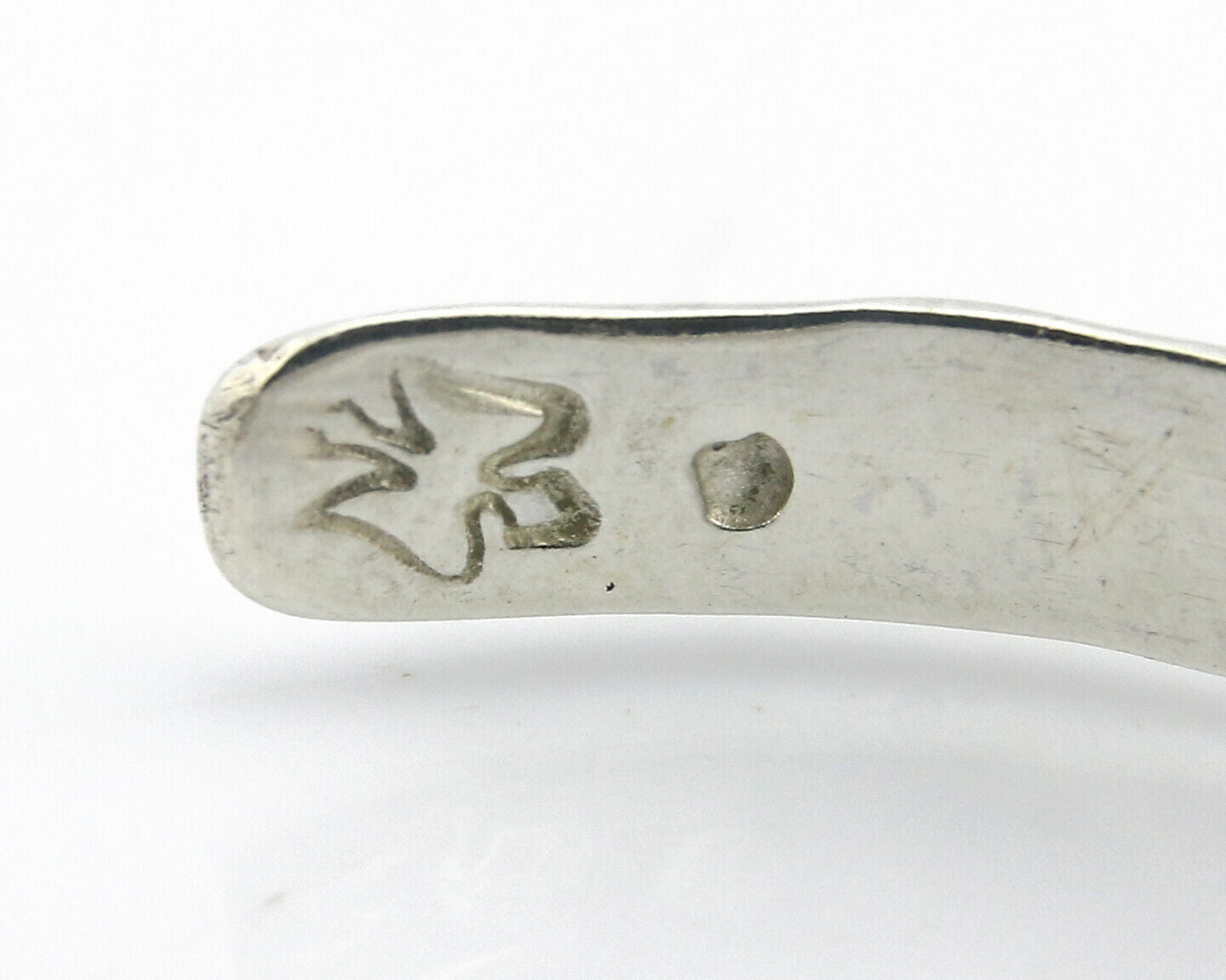 Navajo Bracelet .925 Silver Hand Stamped Arrow Head Artist Montoya C.80's