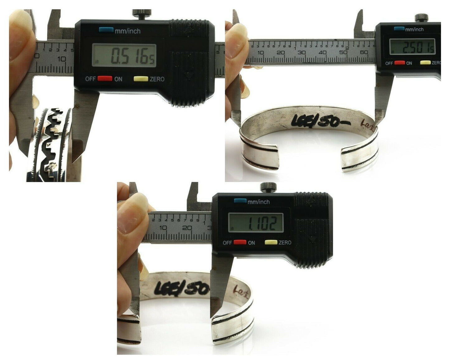 Navajo Bracelet .925 Silver Handmade Overlay Style Signed Tommy Billy Cuff C80s