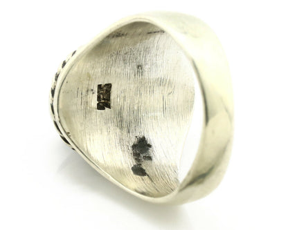 Navajo Ring .925 Silver Handmade Black Onyx Native American Artist C.80's