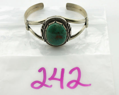 Navajo Bracelet .925 Silver Southwest Turquoise Signed Apache Manufacturing C80s
