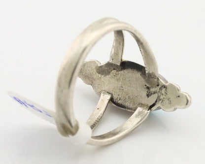 Navajo Ring .925 Silver Bisbee Turquoise Native American Artist C.80's