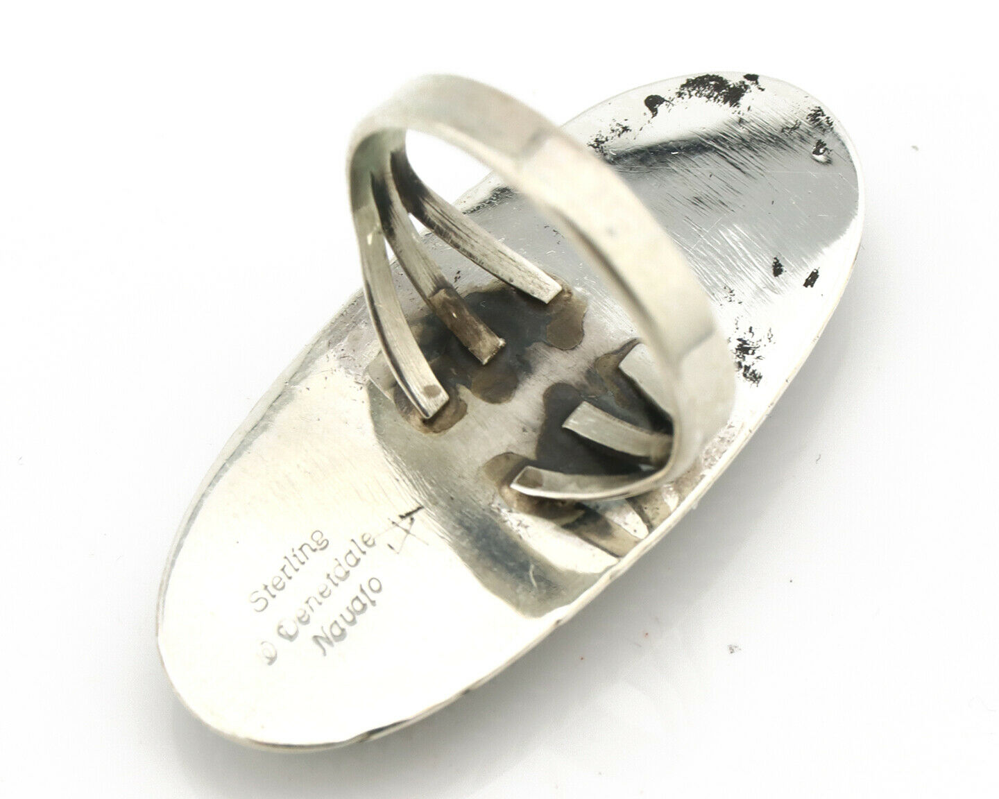 Navajo Ring .925 Silver Turquoise Mountain Artist William Denetdale C.80's