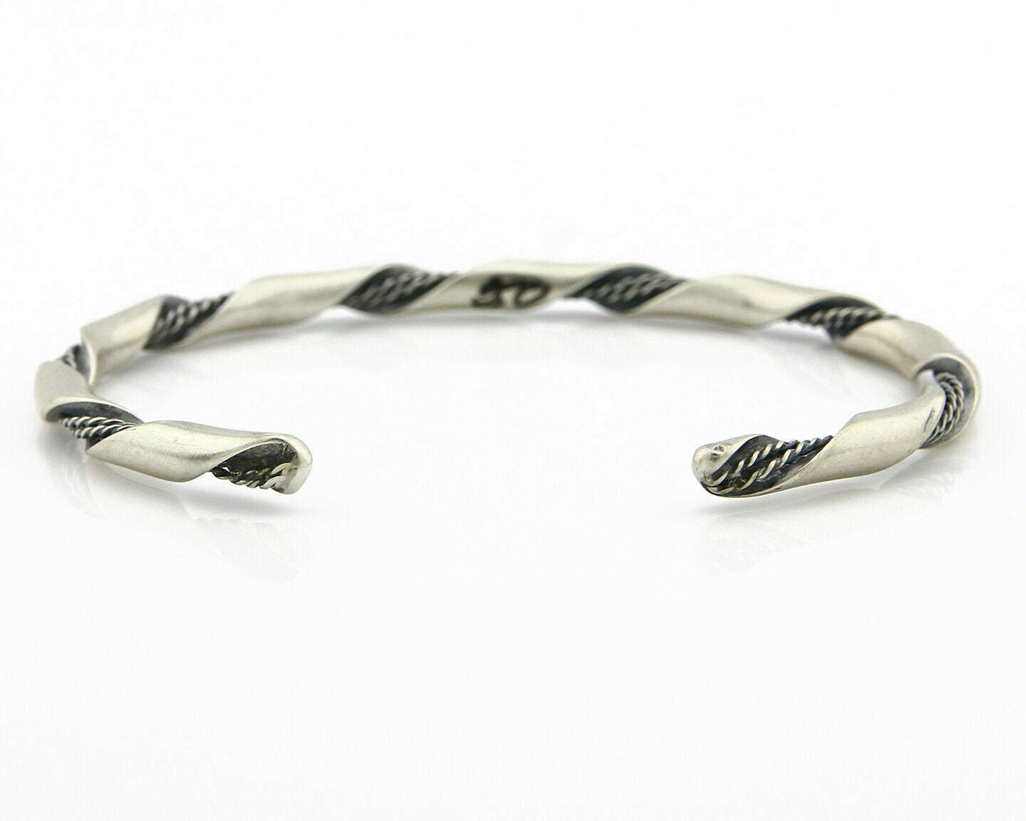 Navajo Handmade Bracelet .925 Silver Native Artist Se C.80's