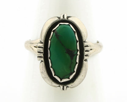 Navajo Ring .925 Silver Kingman Turquoise Handmade Native American Artist C.80's