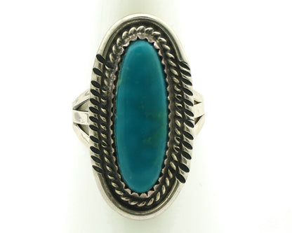 Navajo Ring 925 Silver Southwest Blue Turquoise Artist Signed Begay C.80's