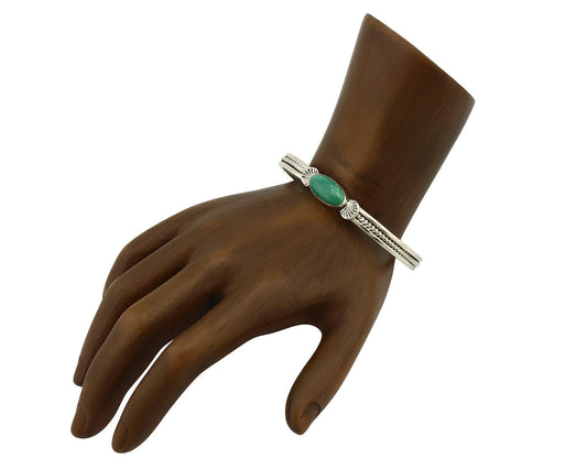 Women's Navajo .925 Silver Kingman Turquoise Artist Inca MFG Circa 1990's