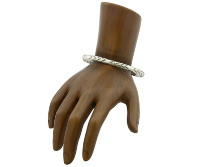 Navajo Bracelet .925 Silver Hand Stamped Arrow Head Artist Begay & Montoya C80s