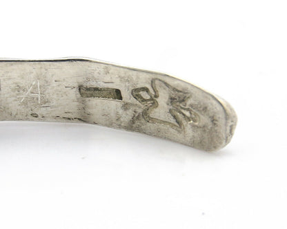 Navajo Bracelet .925 Silver Hand Stamped Arrow Head Artist I Montoya C.80's