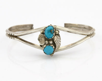 Navajo Bracelet 925 Silver Sleeping Beauty Turquoise Native Cuff C.80's