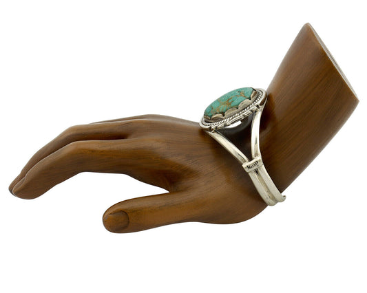 Navajo Bracelet .925 Silver Southwest Turquoise Apache Manufacturing C.80's