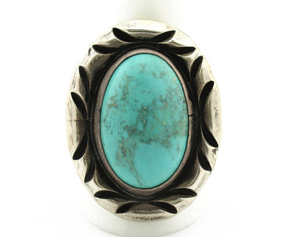 Navajo Ring 925 Silver Turquoise Mountain Artist Signed C Montoya C.80's