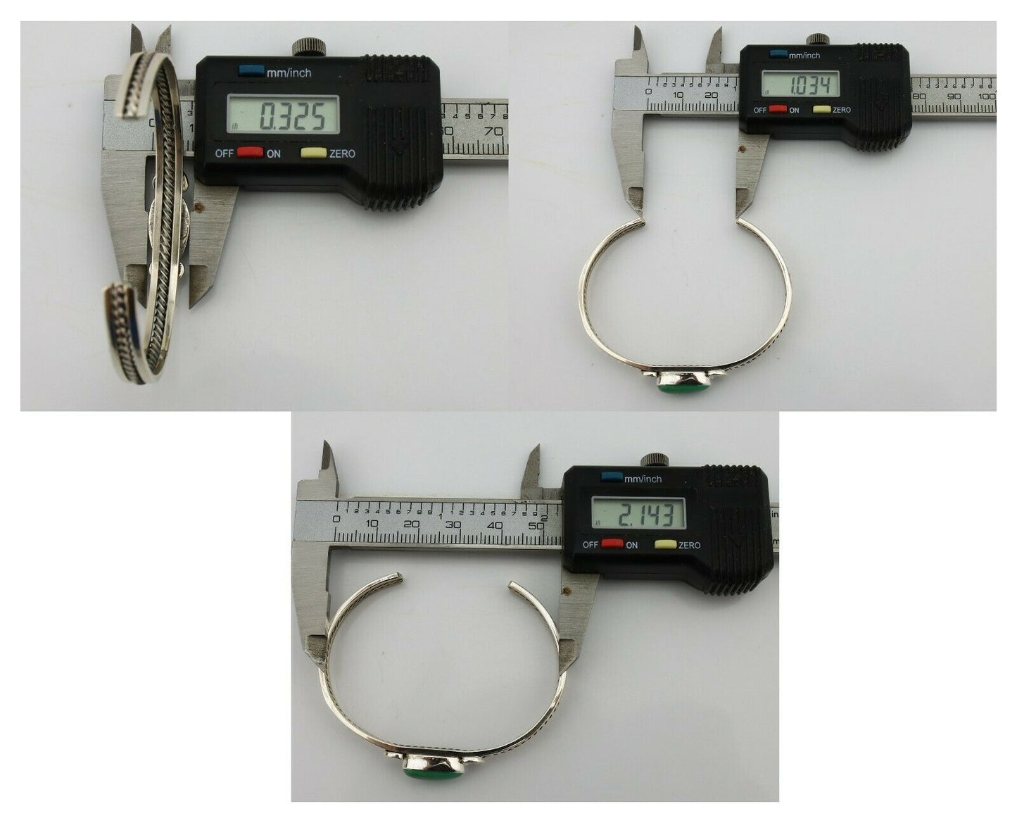 Women's Navajo .925 Silver Kingman Turquoise Artist Inca MFG Circa 1990's