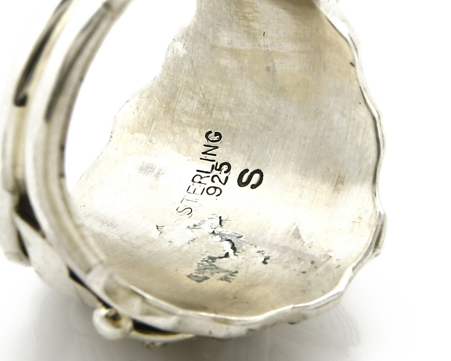 Navajo Eagle Ring .925 SOLID Silver Handmade Signed Artist S Circa 1980's