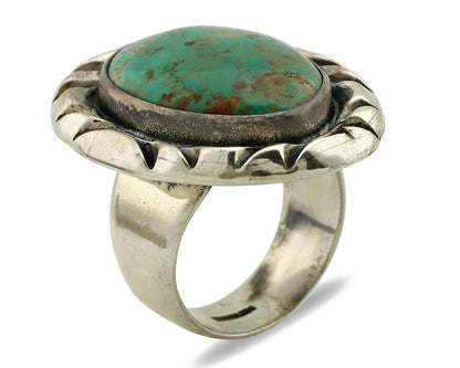 Navajo Ring 925 Silver Turquoise Mountain Artist Signed C Montoya C.80's