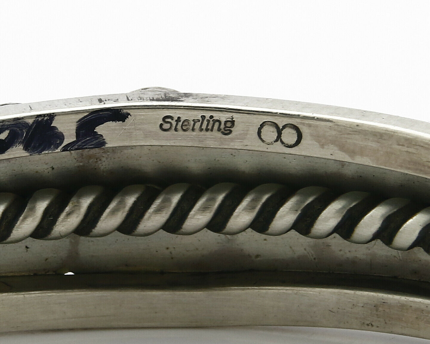 Bowlins Old Carter Trading Post Bracelet Turquoise Cuff .925 Silver