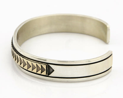 Navajo Bracelet .925 Silver SOLID 14k Yellow Gold Signed MM Rogers & DJM C80-90s