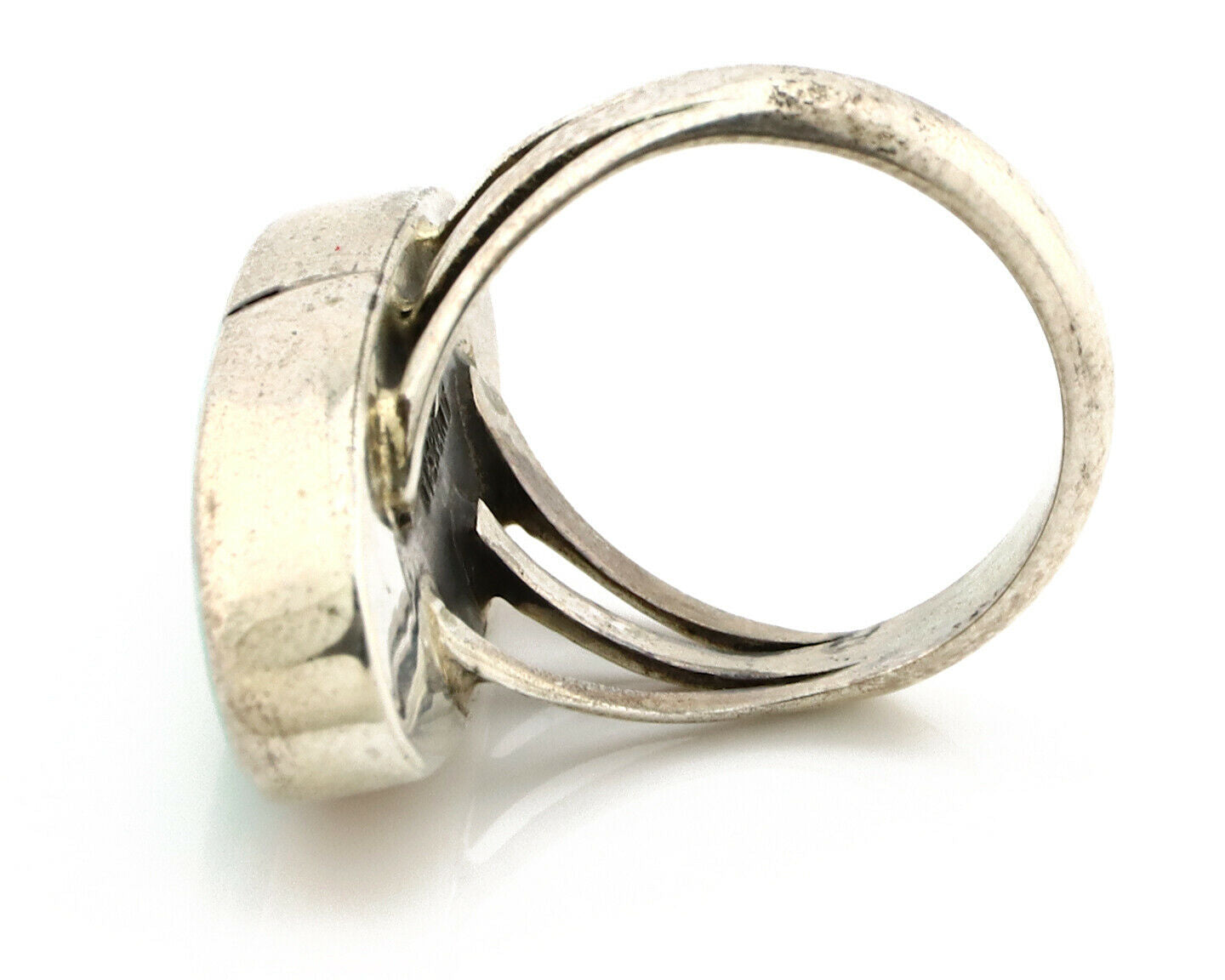 Navajo Ring .925 Silver Arizona Turquoise Native American Artist C80s