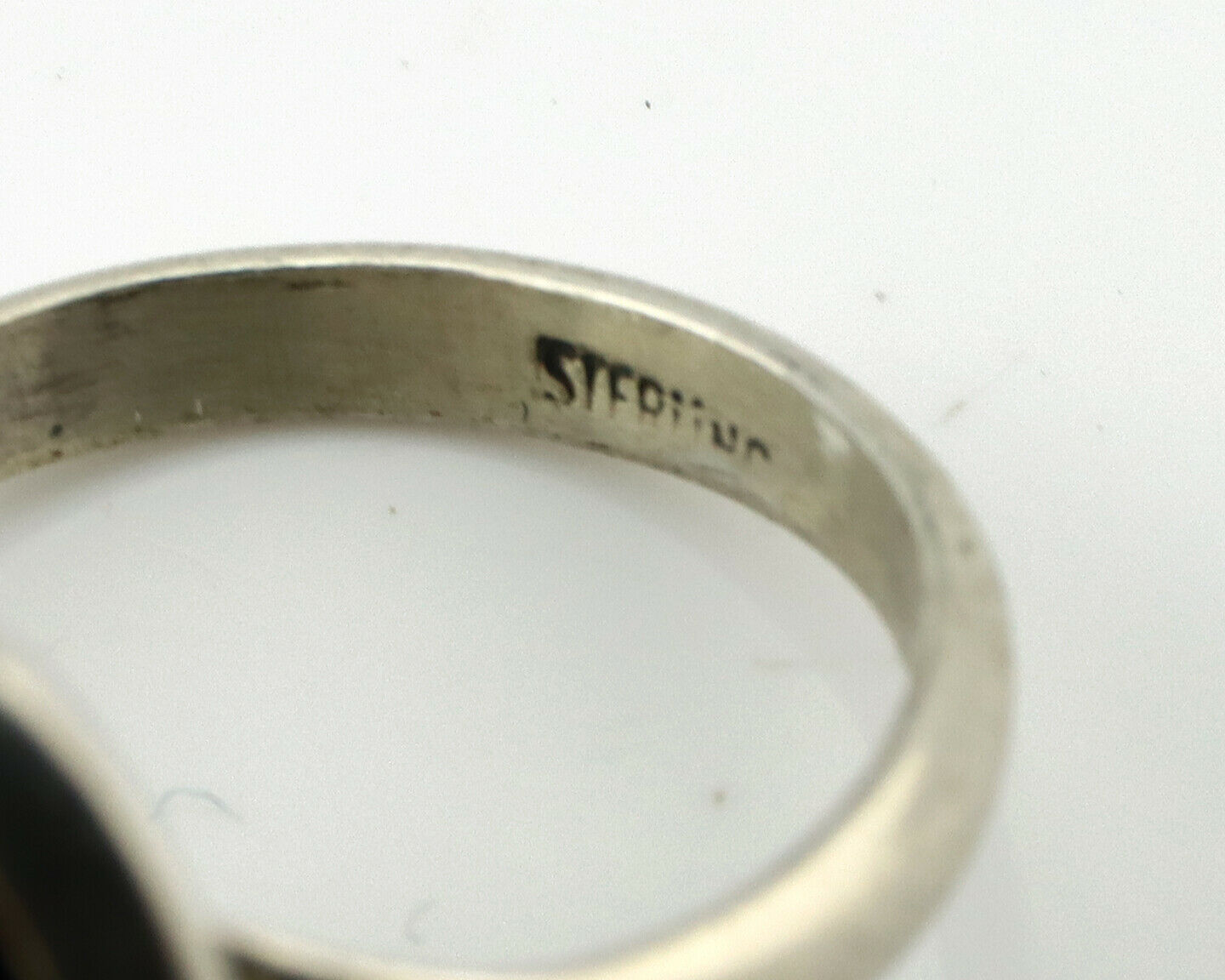 Navajo Ring .925 Silver Kingman Turquoise Handmade Native American Artist C80s