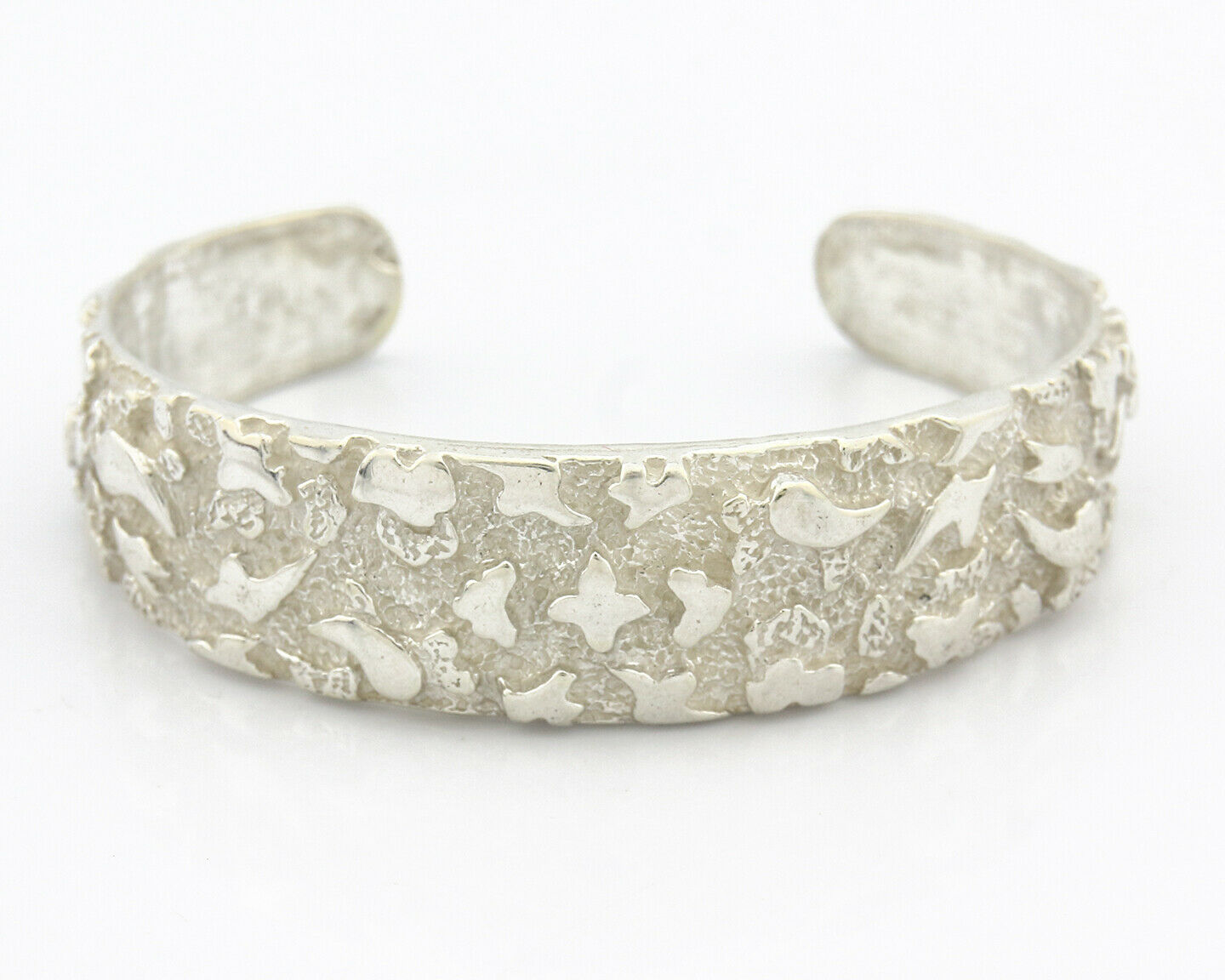 Navajo Bracelet .925 Silver Hand Stamped Arrow Head Signed Montoya C.80's