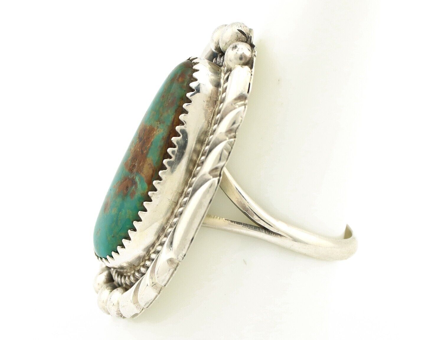 Navajo Ring 925 Silver Mountain Artist Signed JL C.80's