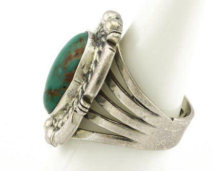 Navajo Ring .925 Silver Royston Turquoise Artist Signed EA C.80's