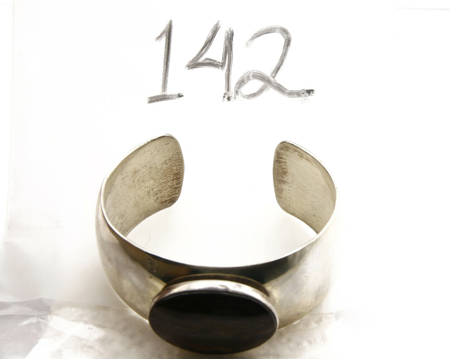 Santa Domingo Bracelet .925 Silver Picture Jasper Handmade Artist Signed C.80's