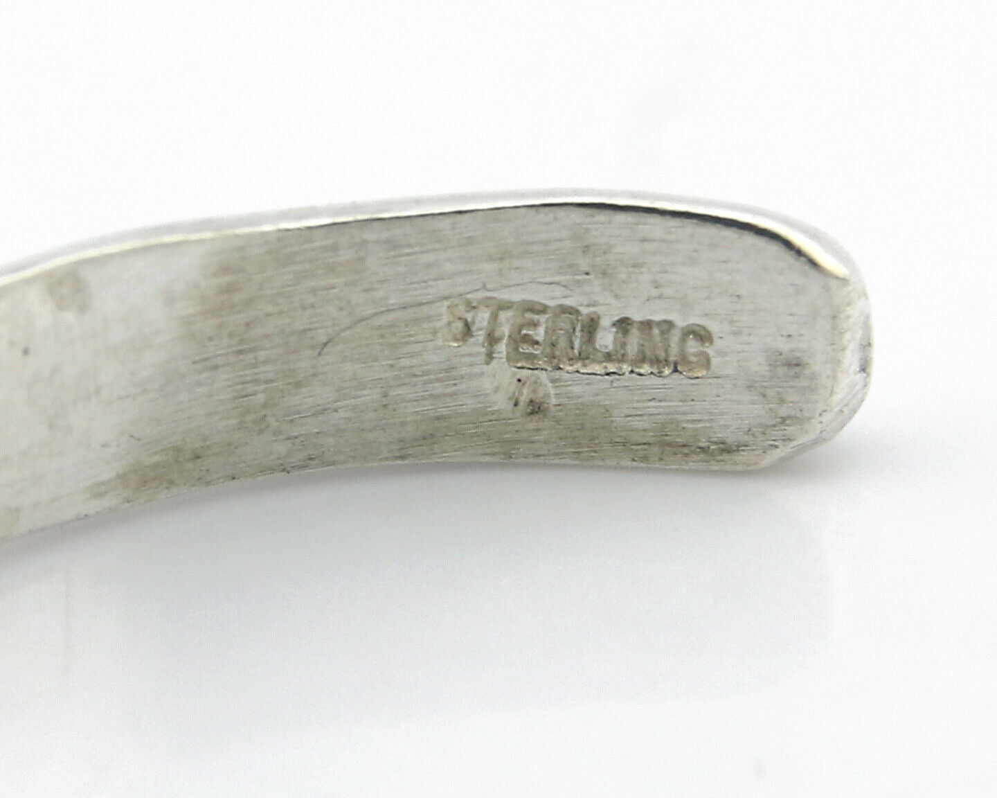 Navajo Bracelet .925 Silver Hand Stamped Arrow Head Artist Montoya C.80's